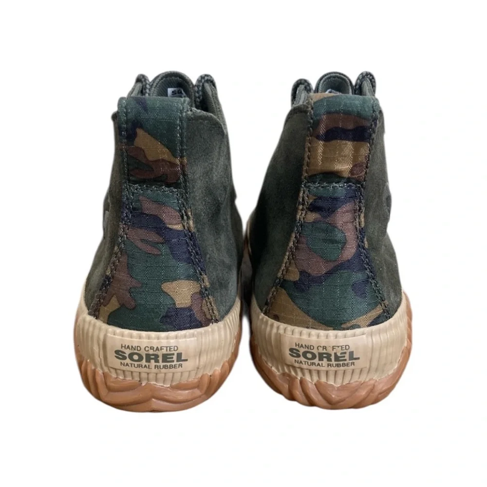SOREL Out N About Mid Camo Ankle Boots Waterproof Utility Natural Rubber SZ 7.5